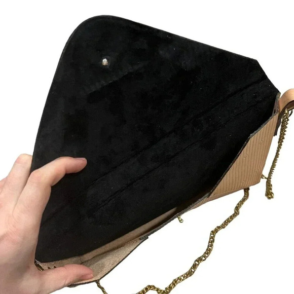 Lizzy Disney Camel Leather Envelope Clutch